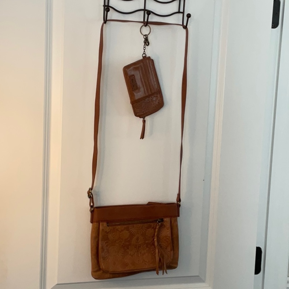 Sak Crossbody Tobacco Floral Purse and Wallet